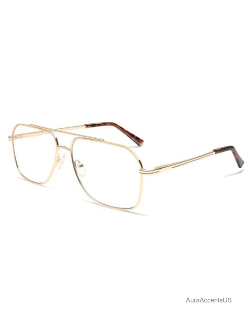 Oversized Aviator Blue Light Blocking Reading Glasses Women Men Metal Frame